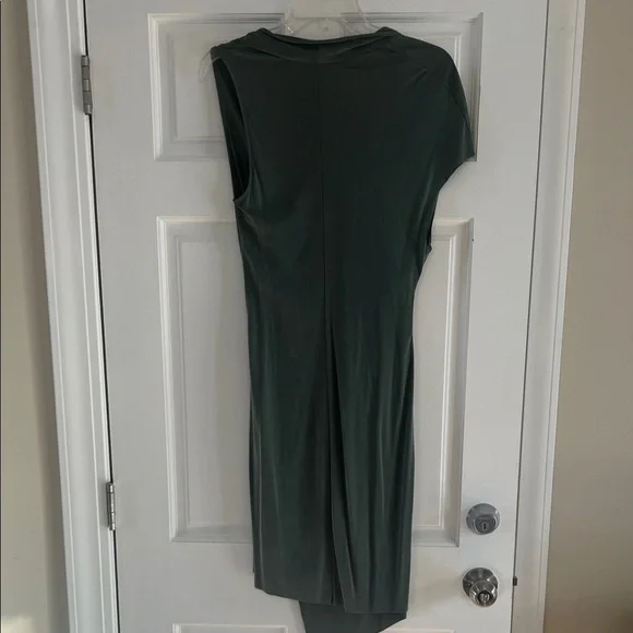 helmut lang green dress Vellora Teal Green Midi Dress